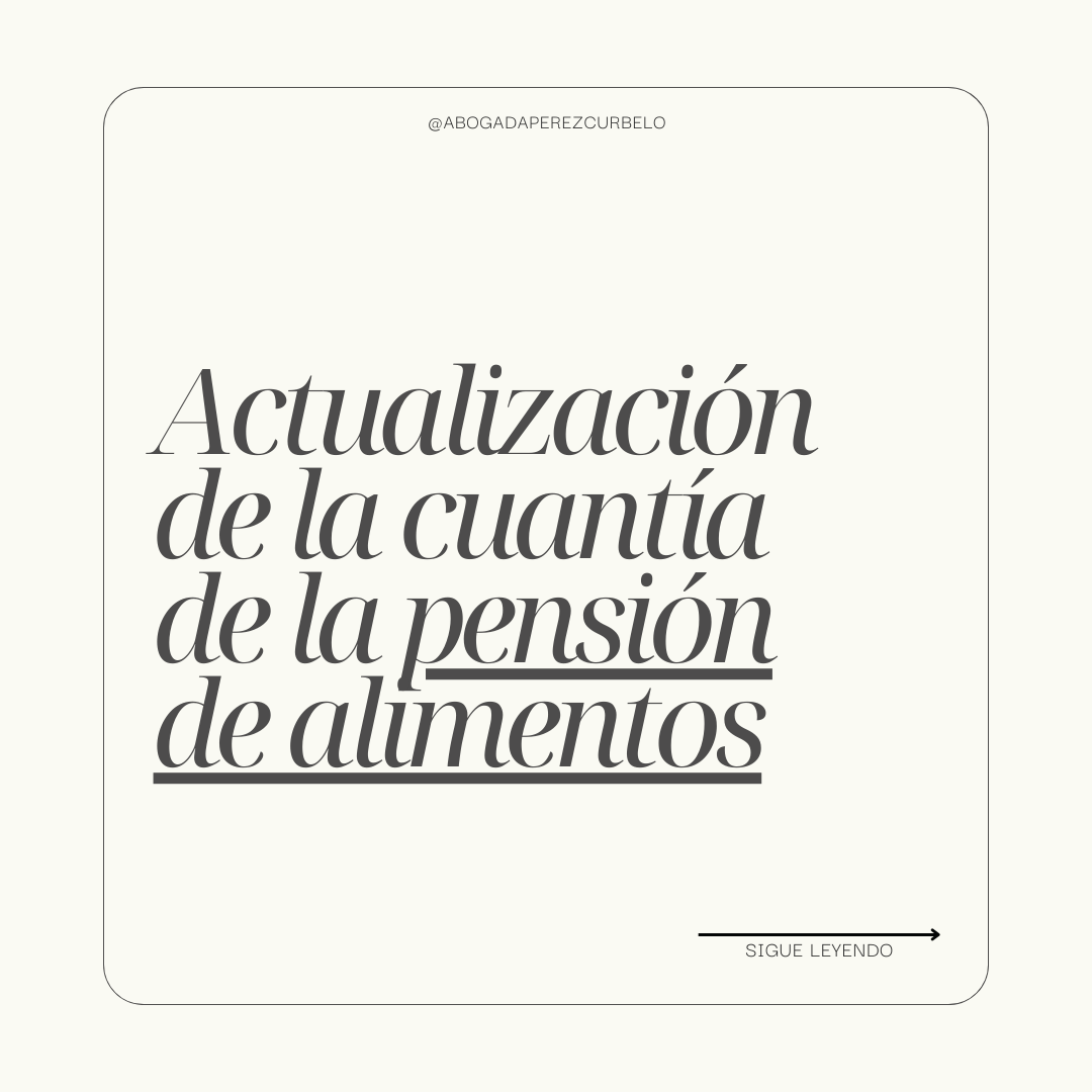 Actualización de la cuantía de la pensión de alimentos