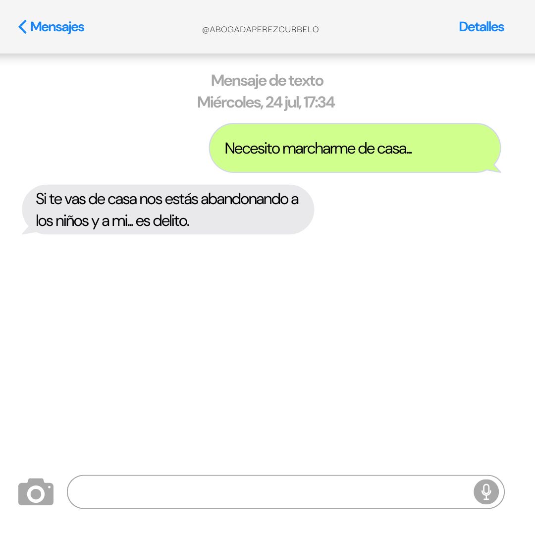 ¿Es un delito de abandono de familia marcharse del domicilio familiar?