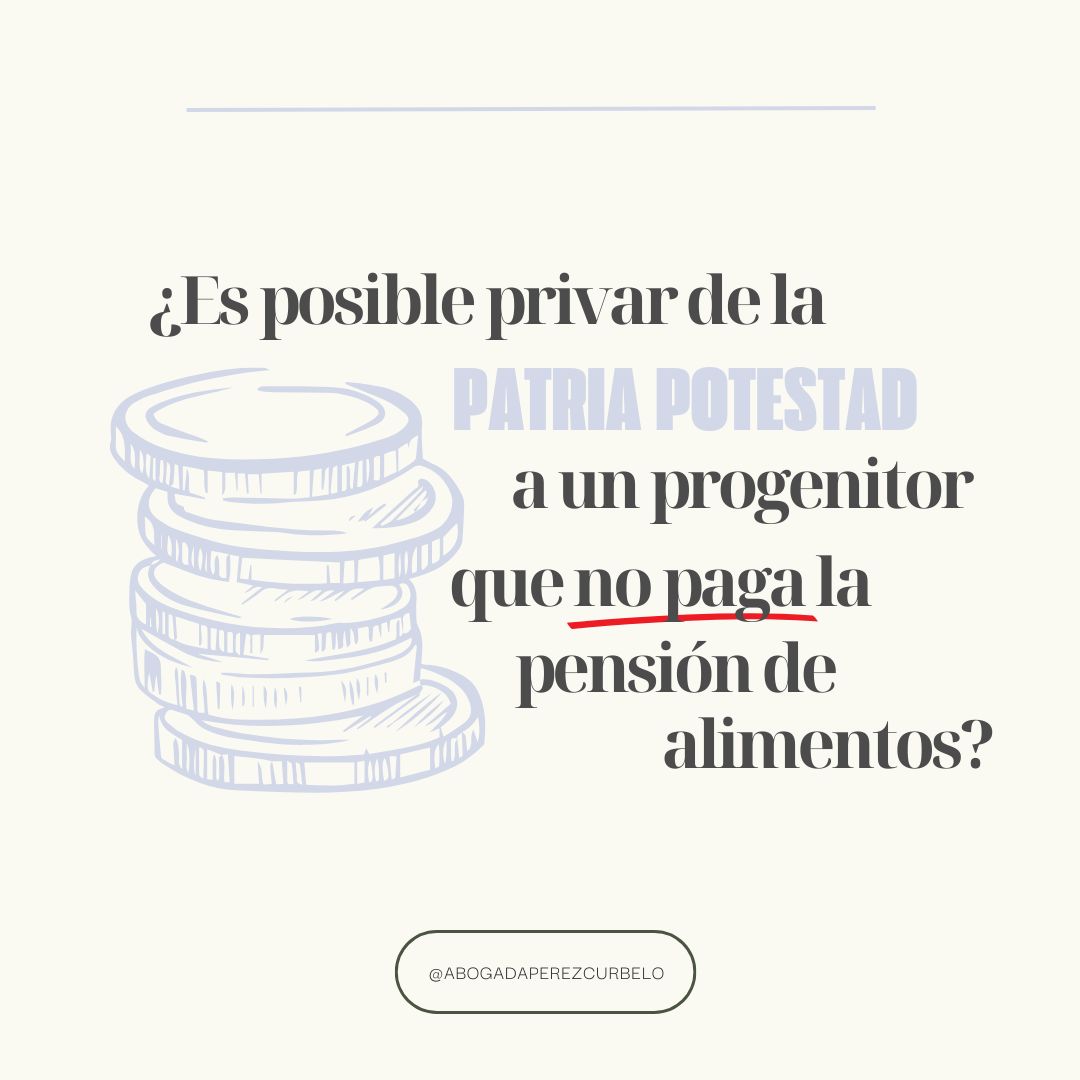 ¿ES POSIBLE PRIVAR DE LA PATRIA POTESTAD AL PROGENITOR QUE NO PAGA LA PENSIÓN DE ALIMENTOS?
