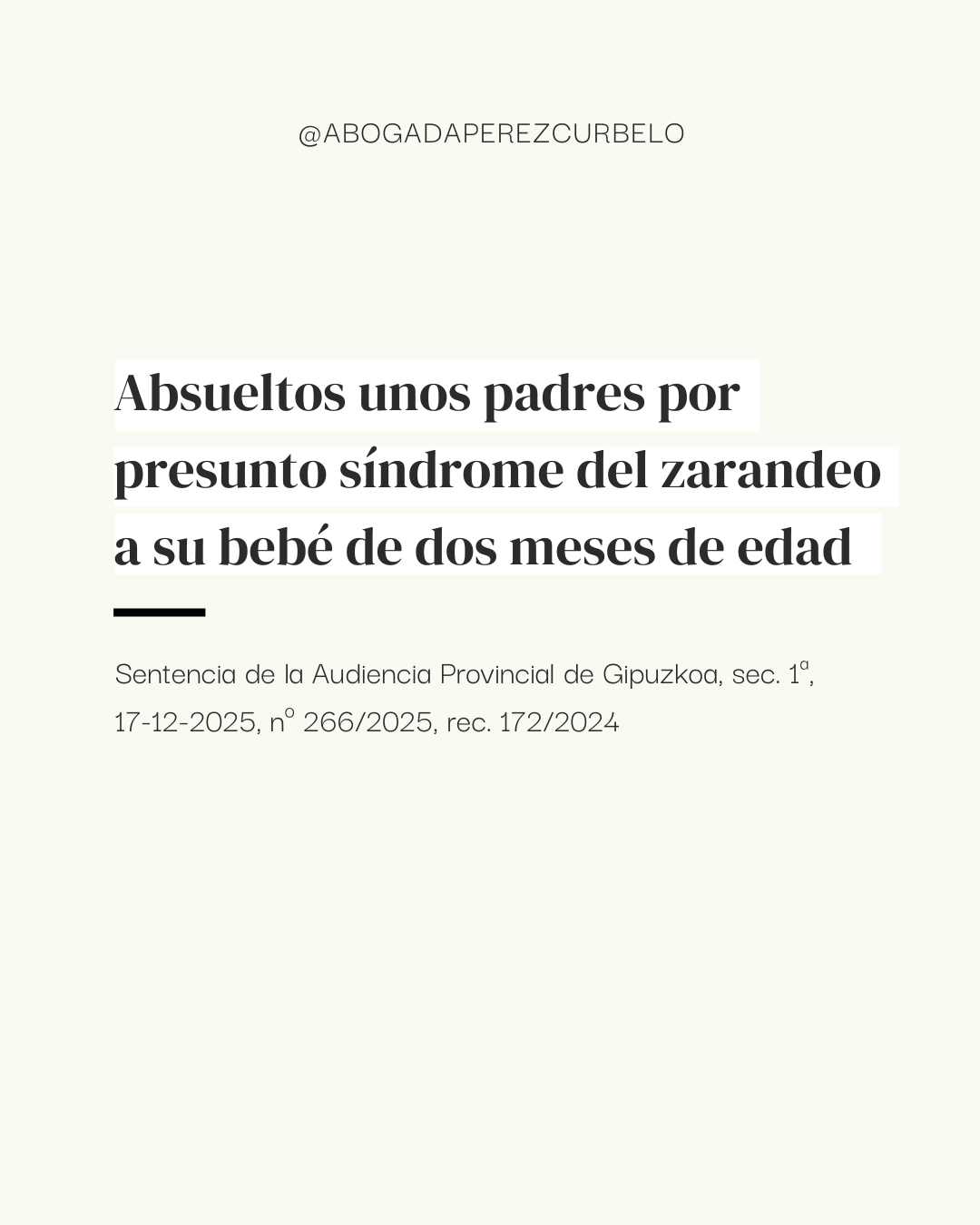 Delito de maltrato infanti mediante zarandeo